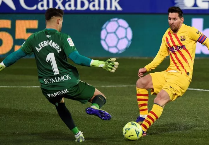 Messi,  figura del Barcelona. Foto:EFE