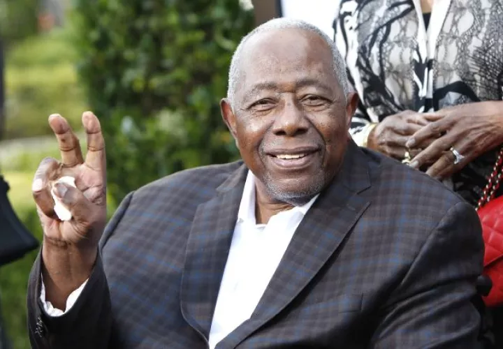 El legendario toletero Hank Aaron. Foto:EFE