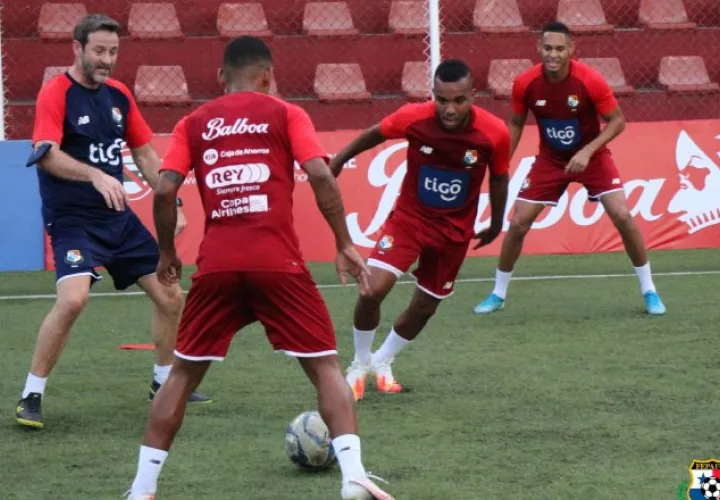Selección de Panamá en los entrenamientos. Foto:Fepafut