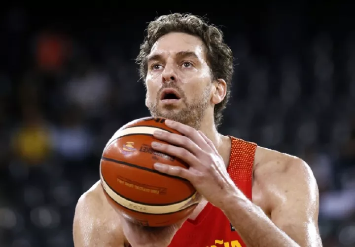 Pau Gasol con la selección de España. Foto:EFE