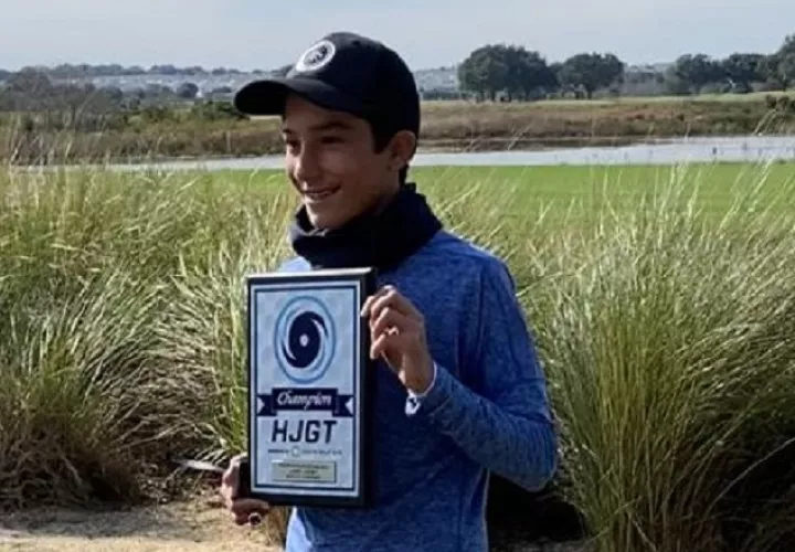 Diego Álvarez es una promesa del golf panameño. Foto:Cortesía