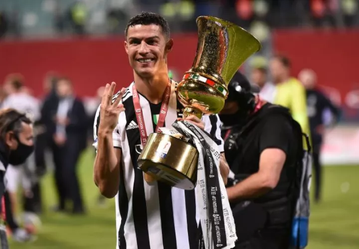 Cristiano Ronaldo festeja con la Juventus. Foto:EFE