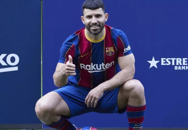 El delantero argentino Sergio 'Kun' Agüero. Foto:EFE