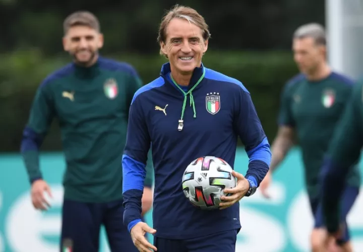 Roberto Mancini, técnico de Italia. Foto.EFE