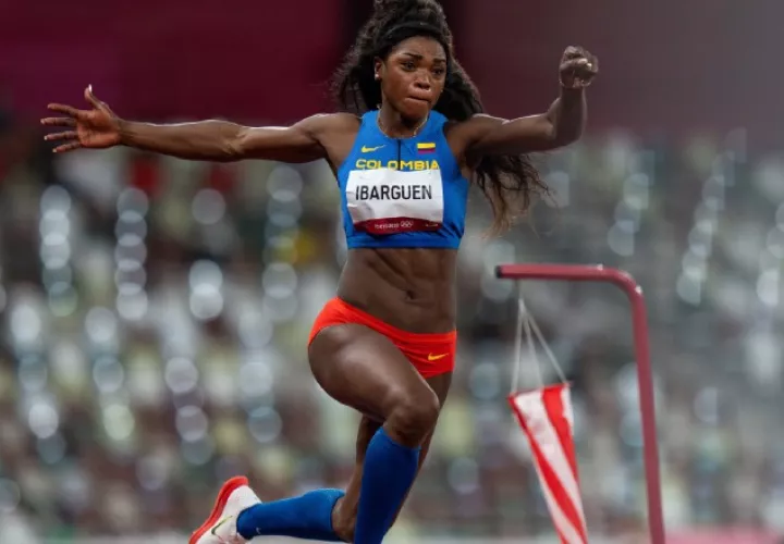 Caterine Ibargüen, saltadora colombiana. Foto:Twitter