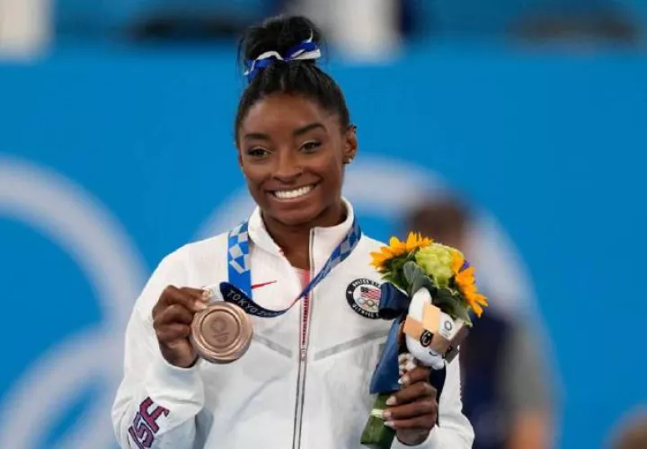 Simone Biles, ganó bronce para Estados Unidos. Foto:EFE