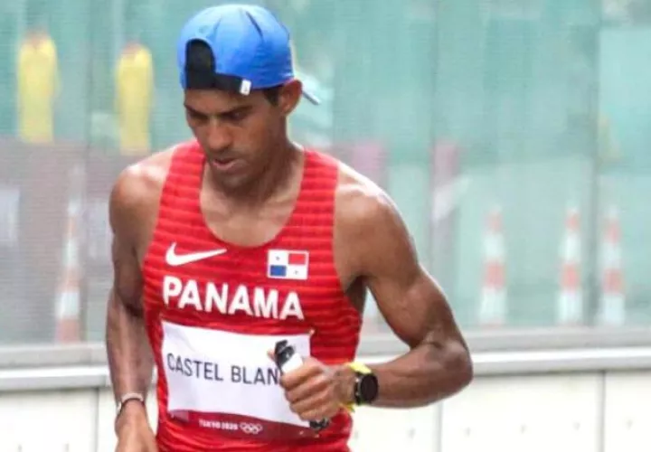 Jorge Castelblanco en la maratón en Tokio. Foto:COP