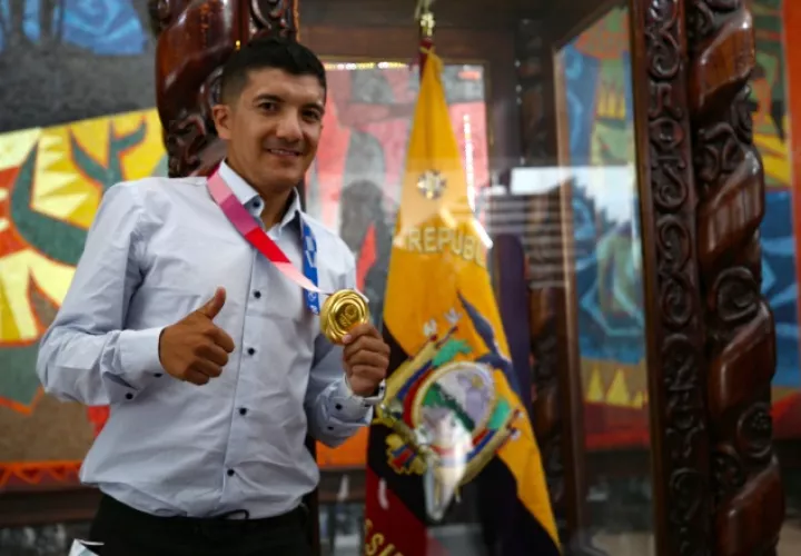 Richard Carapaz ganó el oro olímpico en los Juegos de Tokio 2020. Foto.EFE