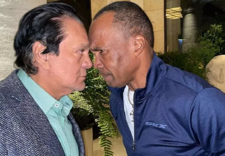 Roberto Durán y Ray "Sugar" Leonard Foto:@robertoduranbox