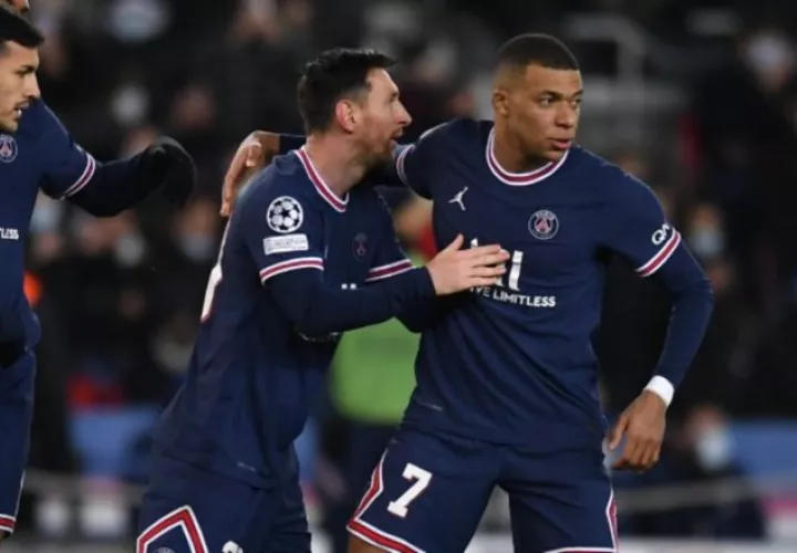 Messi y Mbappé. Foto:EFE