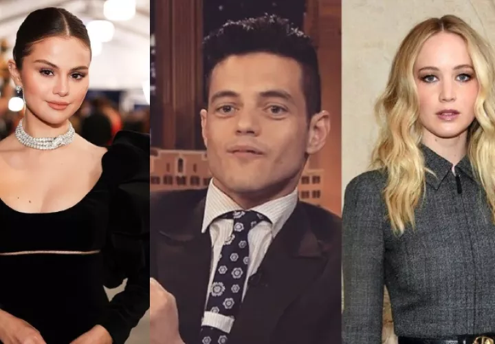Selena Gómez, Rami Malek y Jennifer Lawrence. Instagram