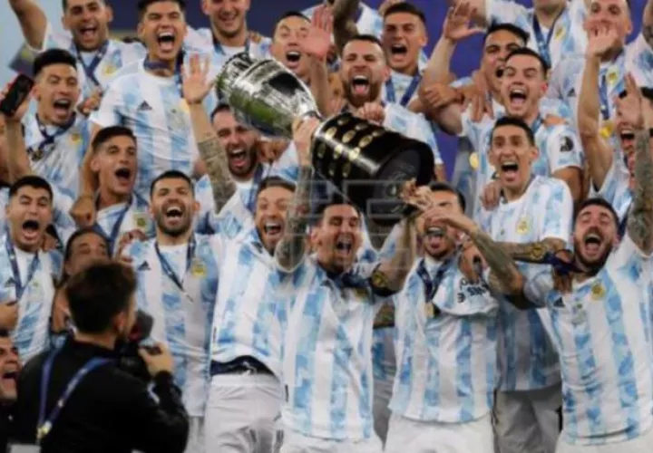 Argentina viene de ganar la Copa América. Foto:EFE