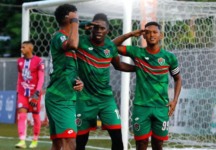 Celebración del gol del triunfo. LPF