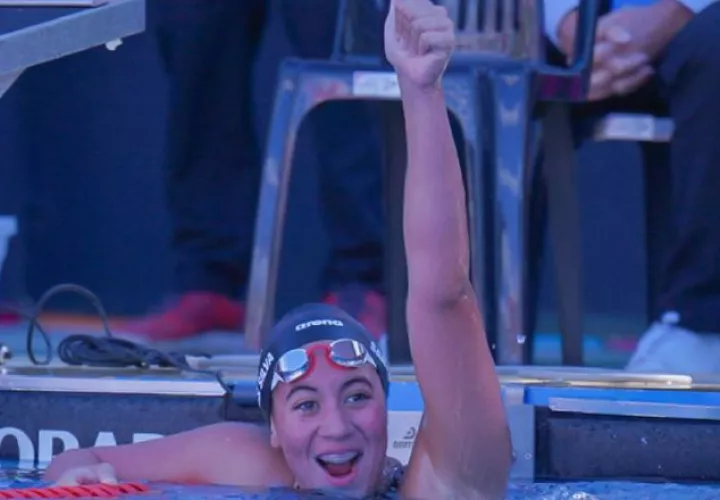 Santos se impuso en los 200 metros pechos femenino. Foto:COP