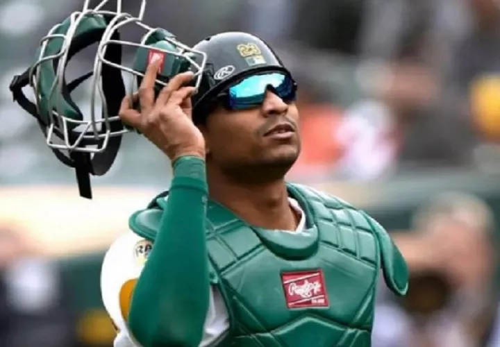 El receptor panameño Christian Bethancourt  pasa por buen momento con  los Atléticos de Oakland. Foto: EFE 