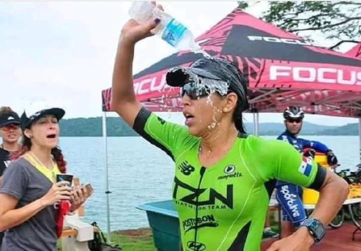 Williana Rojas, en el Ironman 70.3 de Panamá. Cortesía