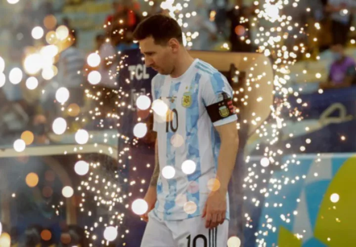 Leo Messi, capitán de Argentina. Foto:EFE