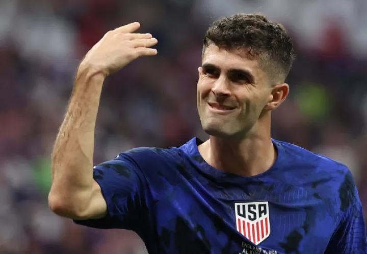 Christian Pulisic durante el partido contra Inglaterra. Foto: EFE