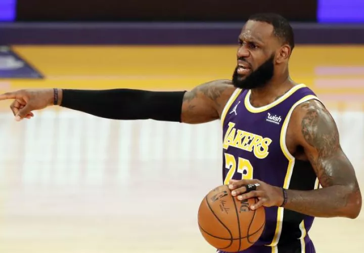 LeBron James, jugador de los Lakers. Foto:EFE