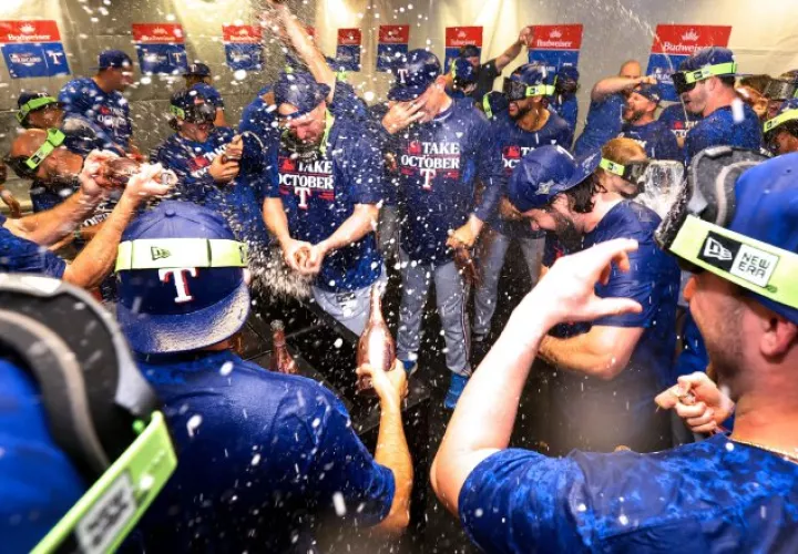 Rangers de Texas, festejan. Foto:@Rangers