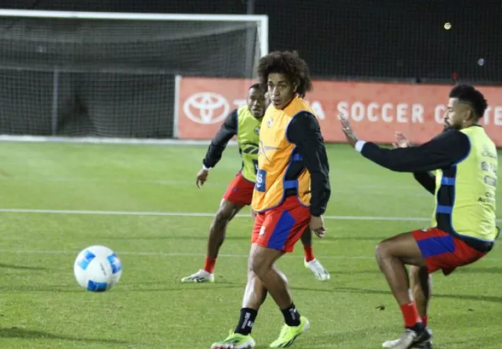 Jugadores de Panamá durante los entrenamientos. Foto: Fepafut