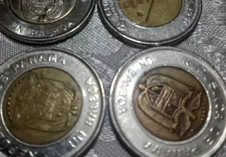 Monedas de un Balboa que representan un ahorro al Estado, debido a que duran más que los billetes de un dólar de Estados Unidos. Francisco Paz