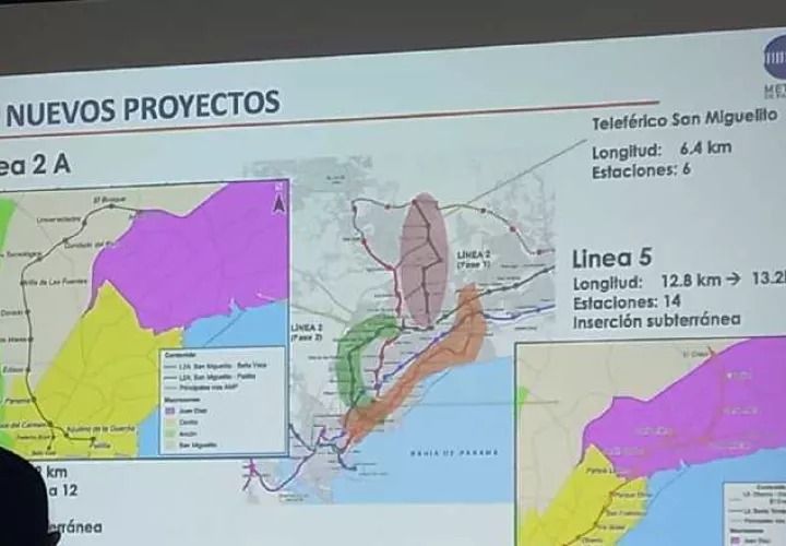 Este es el trayecto y las estaciones que tendrá la Línea 2A que cruzará la Avenida Ricardo J. Alfaro. cortesía
