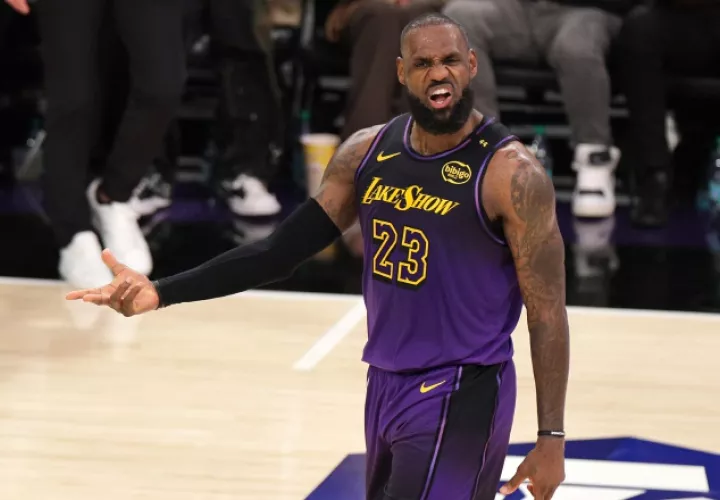 LeBron James, jugador de los Lakers de Los Ángeles. Foto: EFE