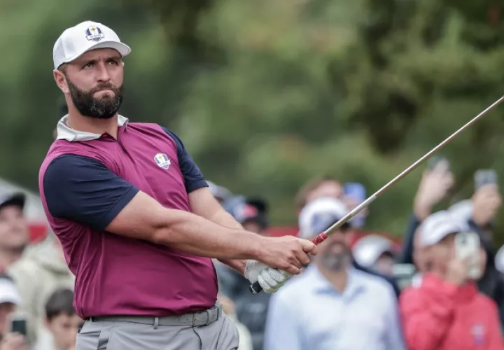 El español Jon Rahm en el equipo europeo. Foto: EFE