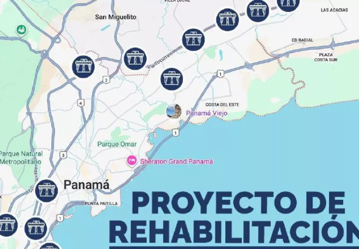 Ubicación de los puentes modulares que serán rehabilitados mediante este proyecto del MOP. Cortesía