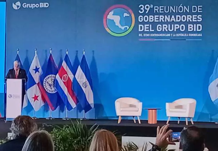 Intervención del presidente Mulino durante la apertura de la reunión de Gobernadores del BID.  Pancho Paz