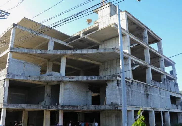 Así quedó la construcción del centro de salud.  Archivo