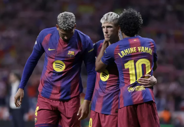 Ni Lamine Yamal pudo rescatar al Barcelona en el partido de vuelta ante el Atlético Madrid. EFE