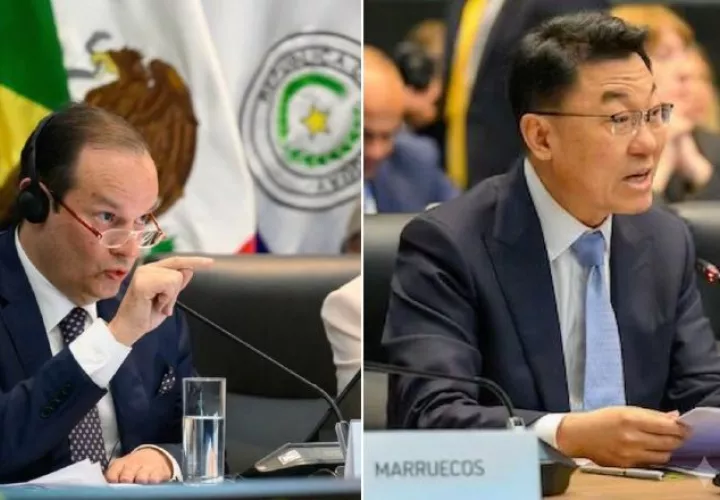 El canciller Javier Martínez-Acha recordó a Xie Feng que Panamá es una democracia en la que existe la separación de poderes.  Cortesía / OEA