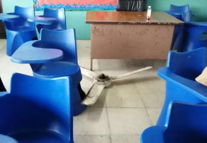 Causó una cortada en la cabeza a un estudiante de segundo grado. Foto: Eric A. Montenegro.