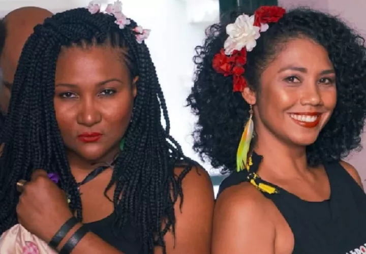Miroslava Herrera y  Tatiana Ríos, miembros de la Fundación Afrodisíaco.  Foto. Instagram Afrodisíaco
