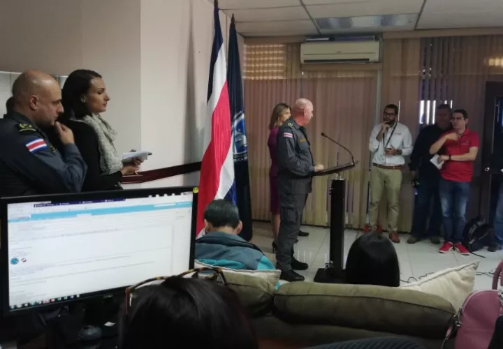 Las autoridades costarricenses rinden un informe sobre la "Operación Adalid". Foto/@MichaelSoto_CR