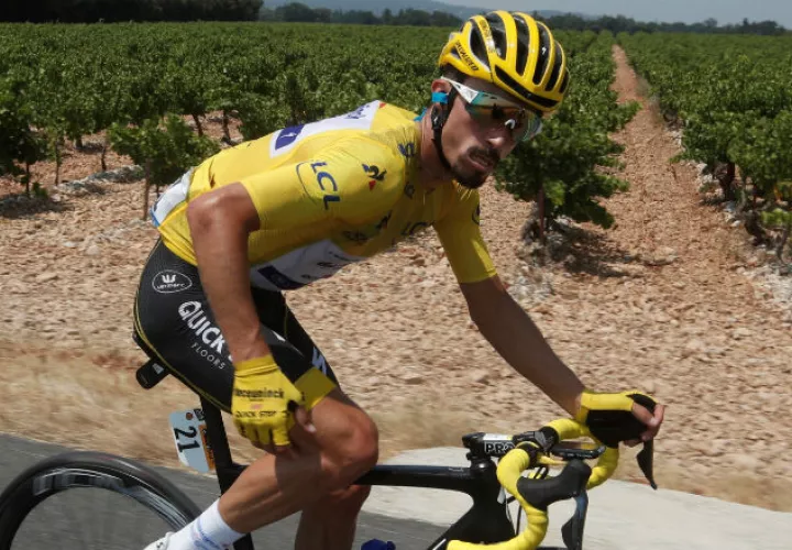 Julian Alaphilippe, líder del Tour. Foto EFE