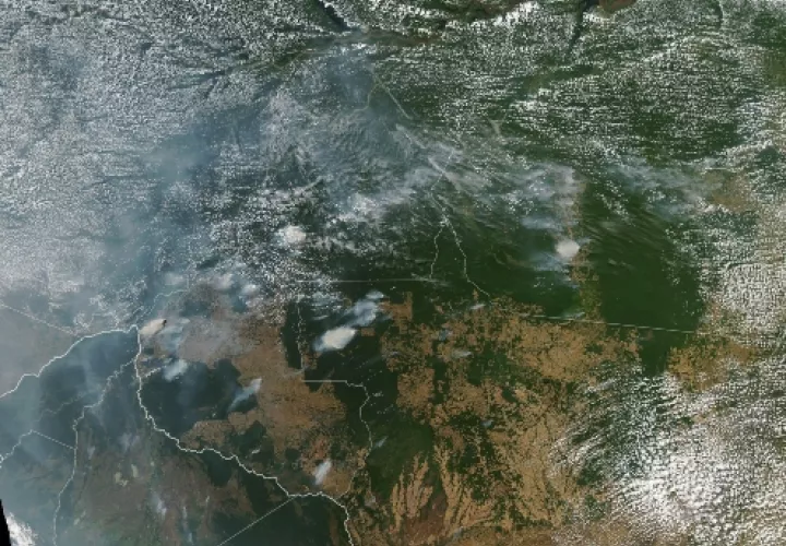 El Ministerio del Medio Ambiente ha atribuido esa situación a una vasta sequía en las regiones norte y centro oeste del país, pero las organizaciones defensoras de la Amazonía tienen otra opinión. FOTO/EFE