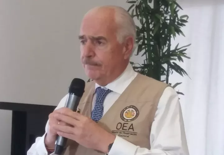 Andrés Pastrana, jefe de la Misión de Observación Electoral de la Organización de los Estados Americanos (OEA). Foto Adiel Bonilla