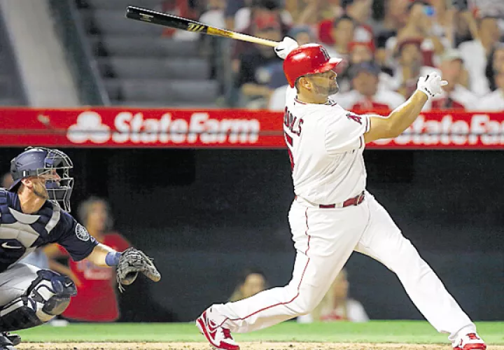 Pujols se sometió a  una cirugía en la rodilla, en el verano. /Foto AP
