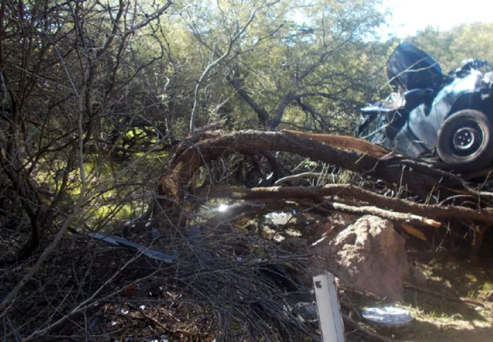 El grupo siguió las pisadas durante unos 457 metros (500 yardas) y encontró a una mujer de 53 años con deshidratación severa y lesiones graves en un lecho seco de un río. FOTO/AP