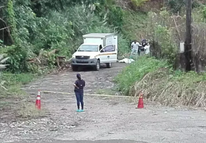 Área donde se encontró el cuerpo en San Agustín en Arraiján. Foto: Eric A. Montenegro.