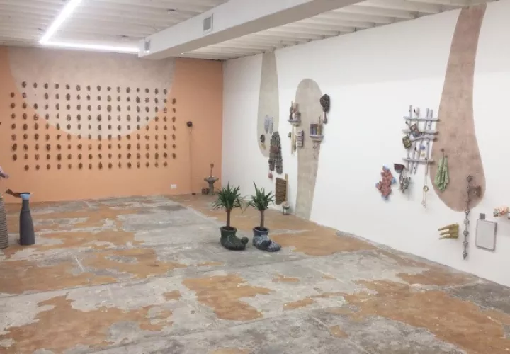 Obra de Juan Pablo Garza, en su  exposición individual "Arenas y Arenas" en Miami, Florida. EE. UU. Cortesía.