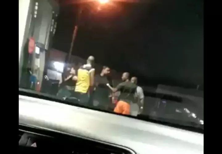 Imagen del video que capta el momento que fue acribillado a tiros un sujeto en San Antonio, San Miguelito. 