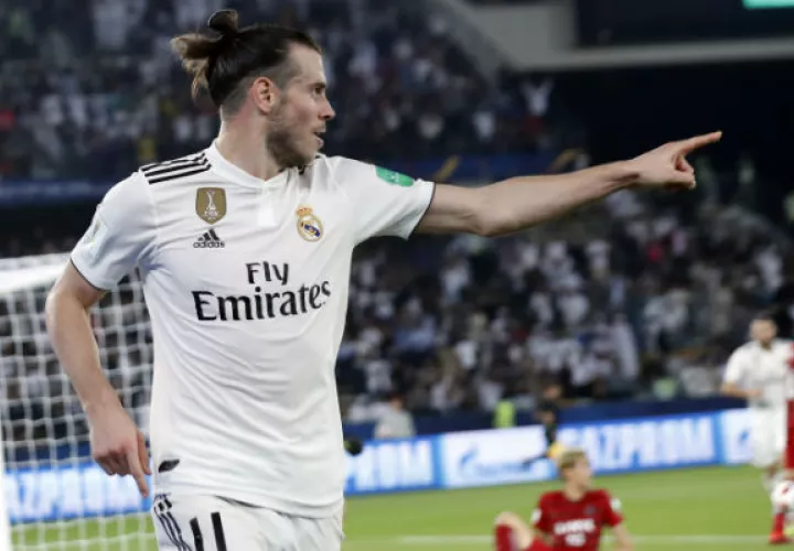Bale festeja uno de sus goles. Foto:AP