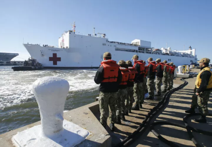 Foto archivo del USNS Comfort. Foto: AP.