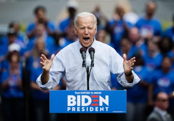 El exvicepresidente de Estados Unidos Joe Biden hace campaña para las elecciones presidenciales del 2020. FOTO/AP