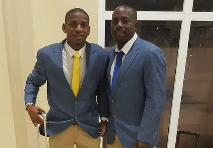 César Blackman (dcha.) junto a su hijo del mismo nombre.
