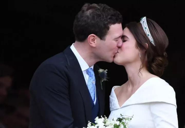 La princesa Eugenia y su esposo.